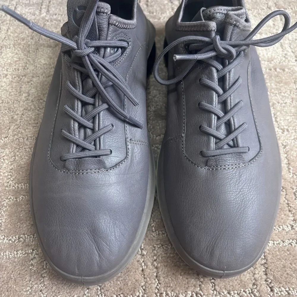 Ecco Mens ST.360 Street SlGravity Sneakers Men’s US 9-9.5 Leather Gray Lace Up